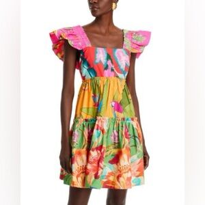 NWT FARM Rio Foliage Mix‎ Mini Dress XS